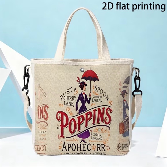 Handbags - New Mary Poppins cream graphic tote